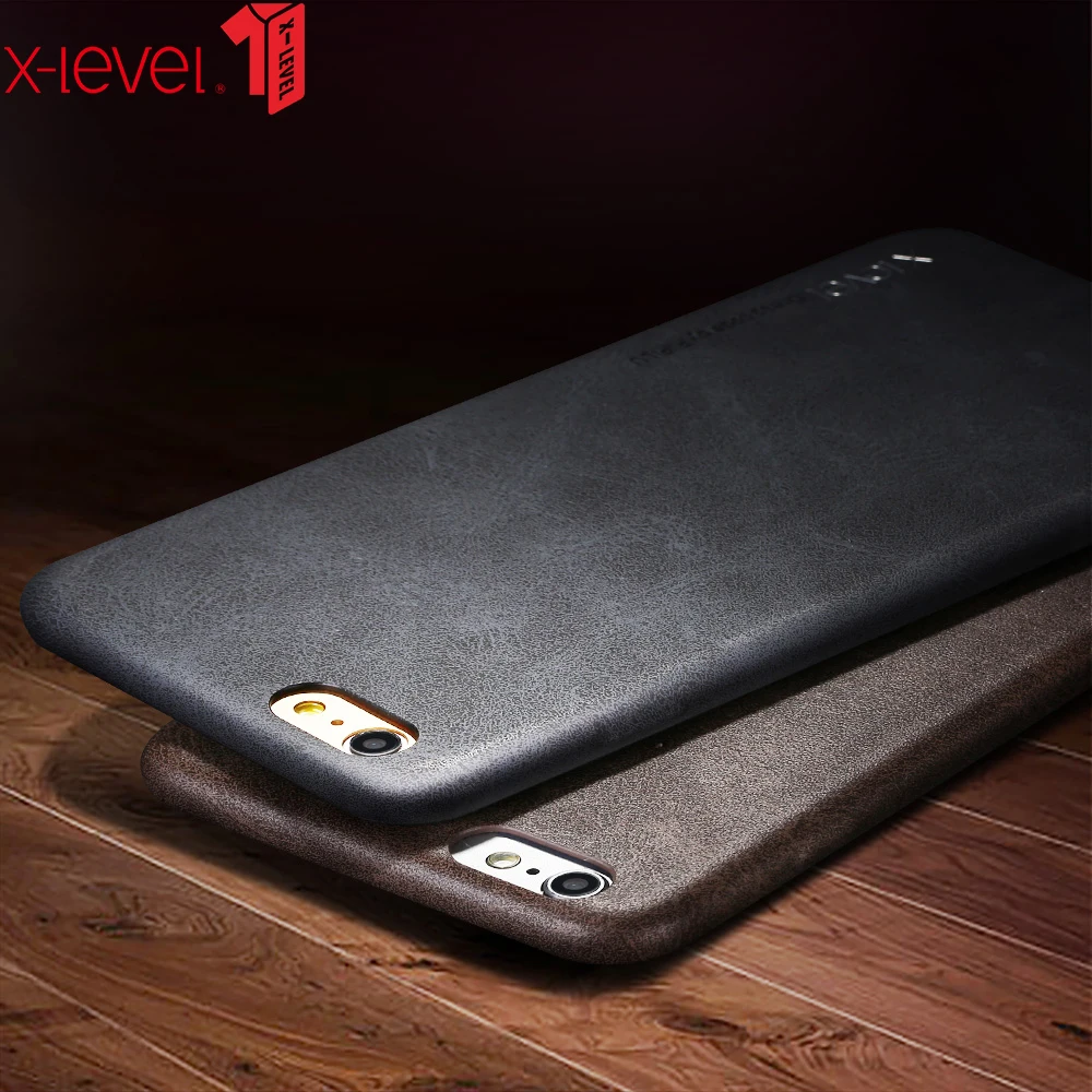 X-Level кожаный чехол для iPhone 6 6s Plus чехол s Роскошный ударопрочный бизнес задняя крышка для телефона для iPhone 6 6s