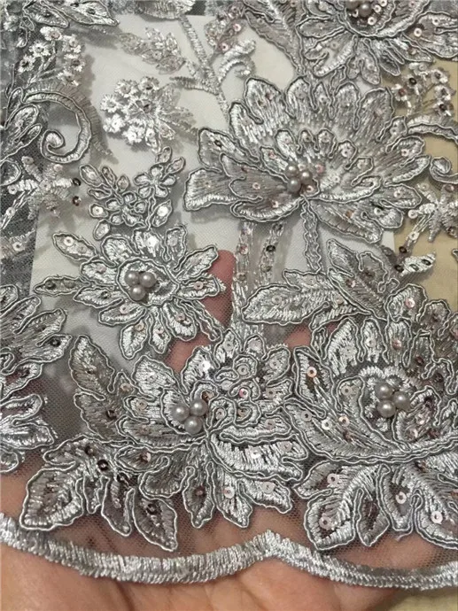 

Beaded Lace Fabric, Nigerian Lace Fabrics Sequins For Wedding 2019, Tulle Lace Fabric Materials Lake blue green red purple white