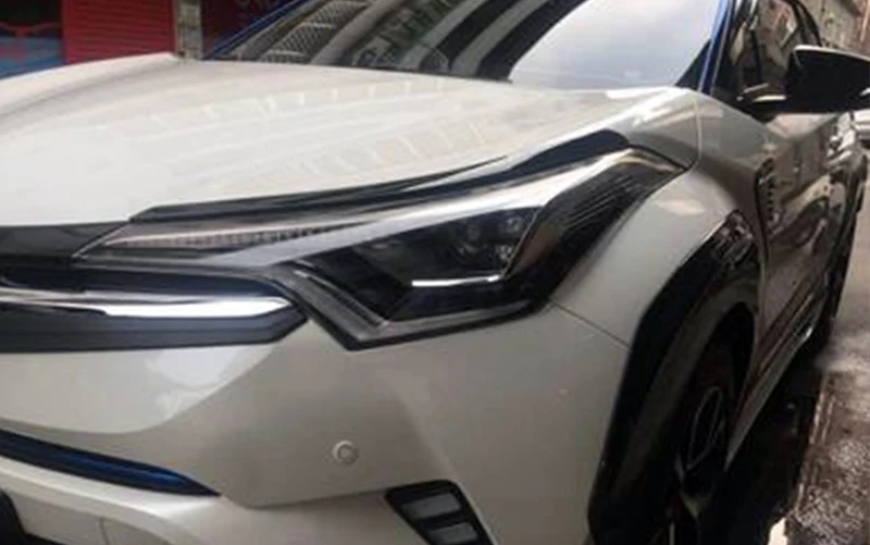Для Тойота C-HR внешняя Передняя головка свет век декоративная крышка отделка 2 шт автомобильные аксессуары