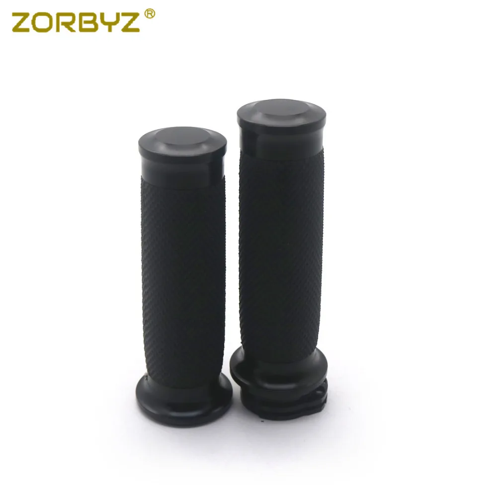 ZORBYZ мотоцикл 1 &quotчерный CNC Резиновая Ручка Бар Ручные ручки для Harley Sportster Touring Dyna