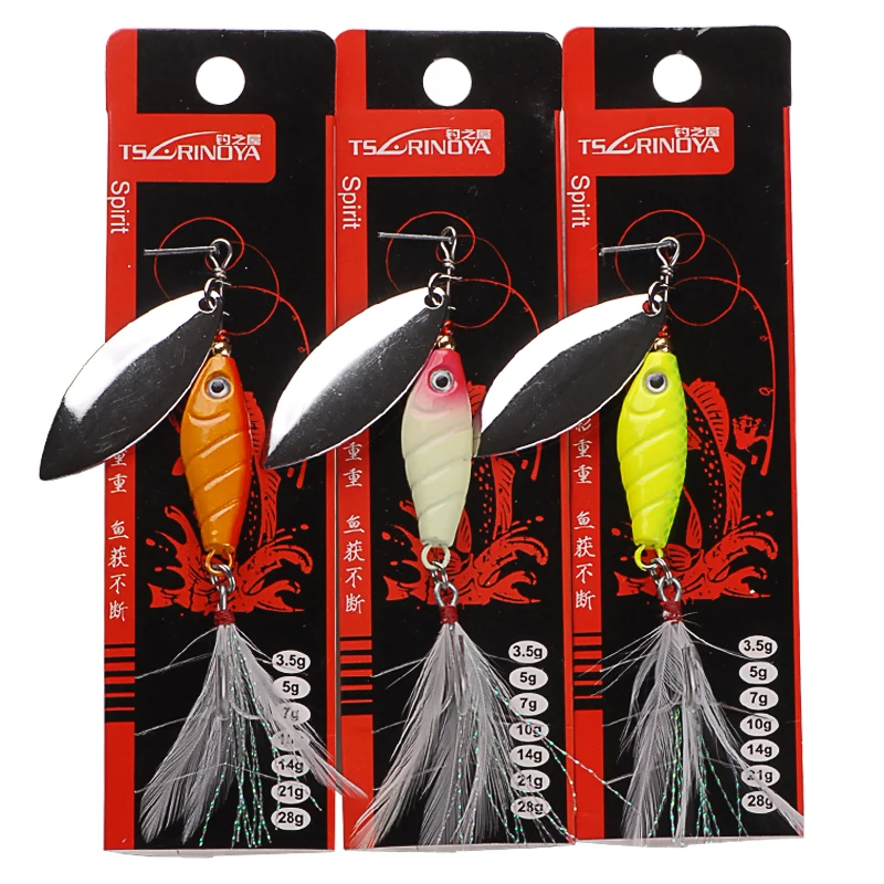 

Tsurinoya Spinner Bait 14g21g Hard Bait Fishing Lure With Treble Hooks 3D Eyes Fishing Wobblers Peche A La Carpe Swimbait Feeder
