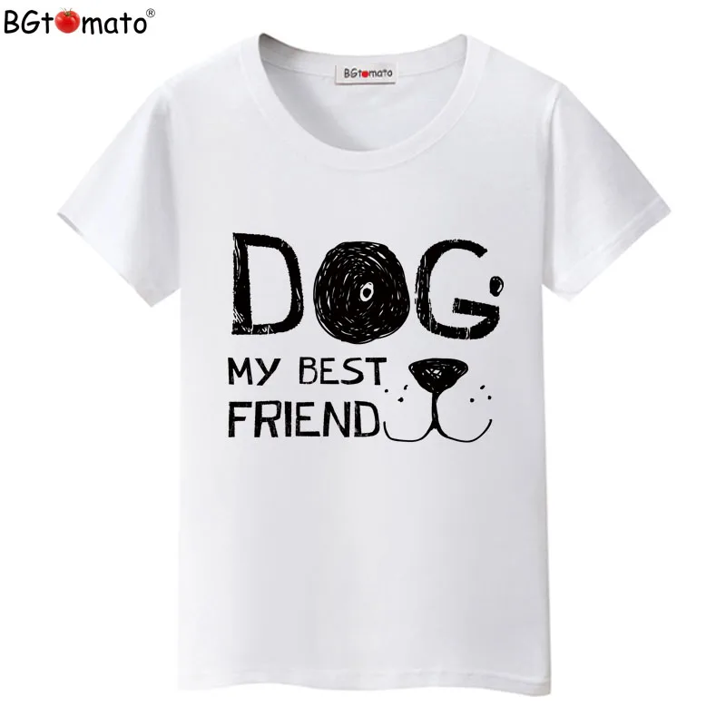 Лидер продаж летняя крутая Женская модная 3D футболка BGtomato с надписью MY BEST FRIEND DOG