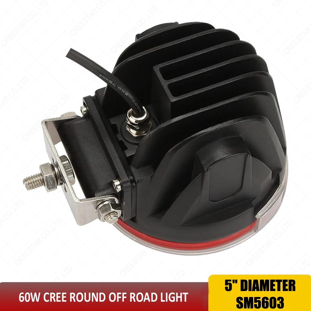Светодиодный светильник 5 дюймов комбинированный светильник 60 Вт внедорожный 4x4 Светодиодный точечный светильник s прожектор для вождения рабочий светильник для внедорожника грузовика лодки 12 в 24 В внедорожника ATV x1