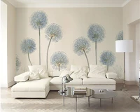 beibehang papier peint simple and ultra smooth wallpaper elegant art van modern minimalist dandelion nordic tv background wall