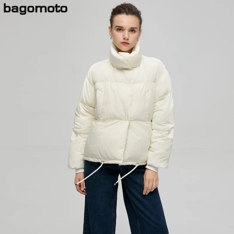 Женская куртка парка Bagomoto теплая Повседневная свободного кроя на осень и зиму