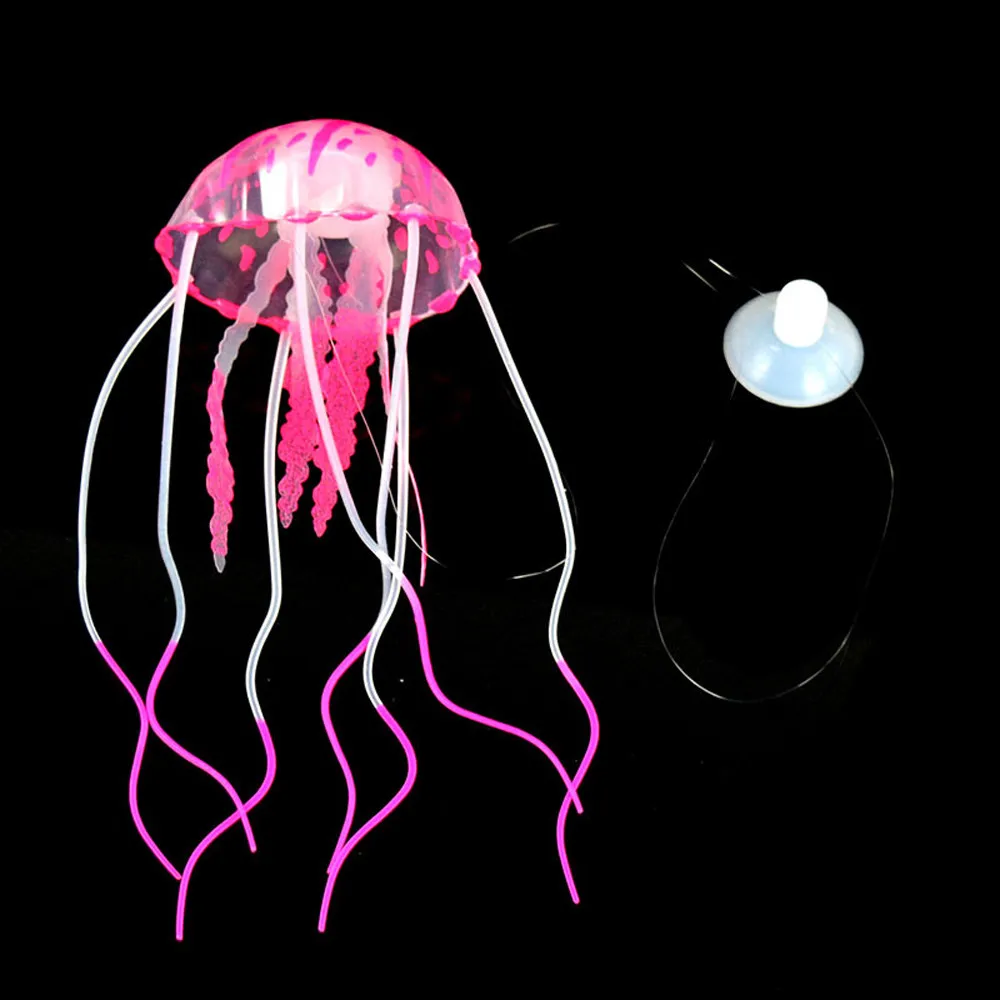 Aquarium Ornament Fish Jellyfish Decoration Glowing Effect Tank Artificial &amp Aquatic Pets | Дом и сад