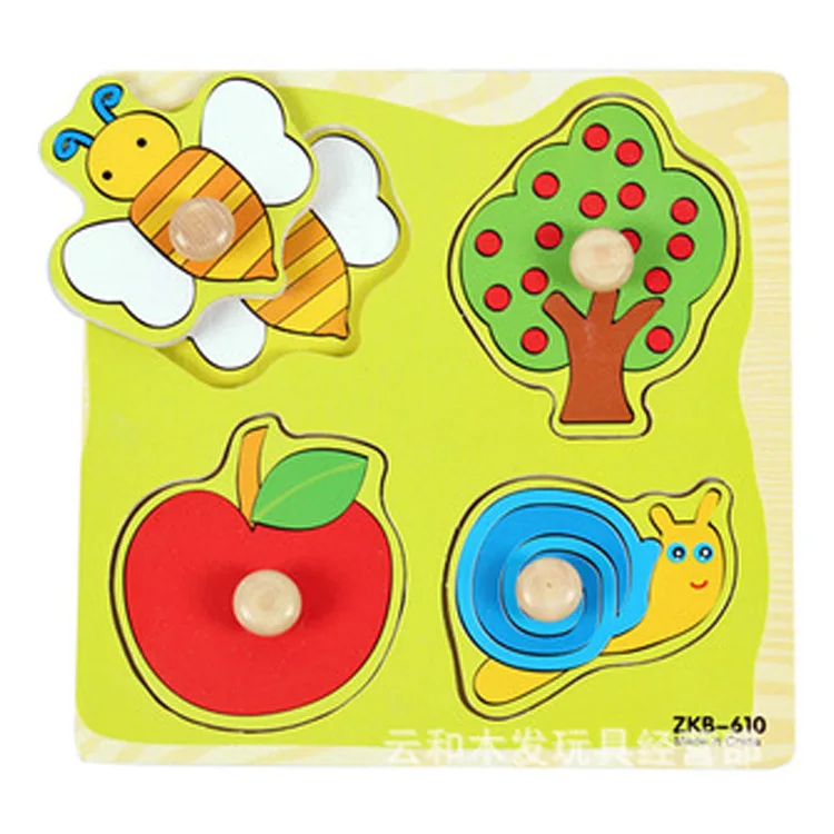 cartoon animal baby jigsaw Board wood puzzles 2-5 years old child wooden Kids toys puzzle Educational Learning Танграм игрушки