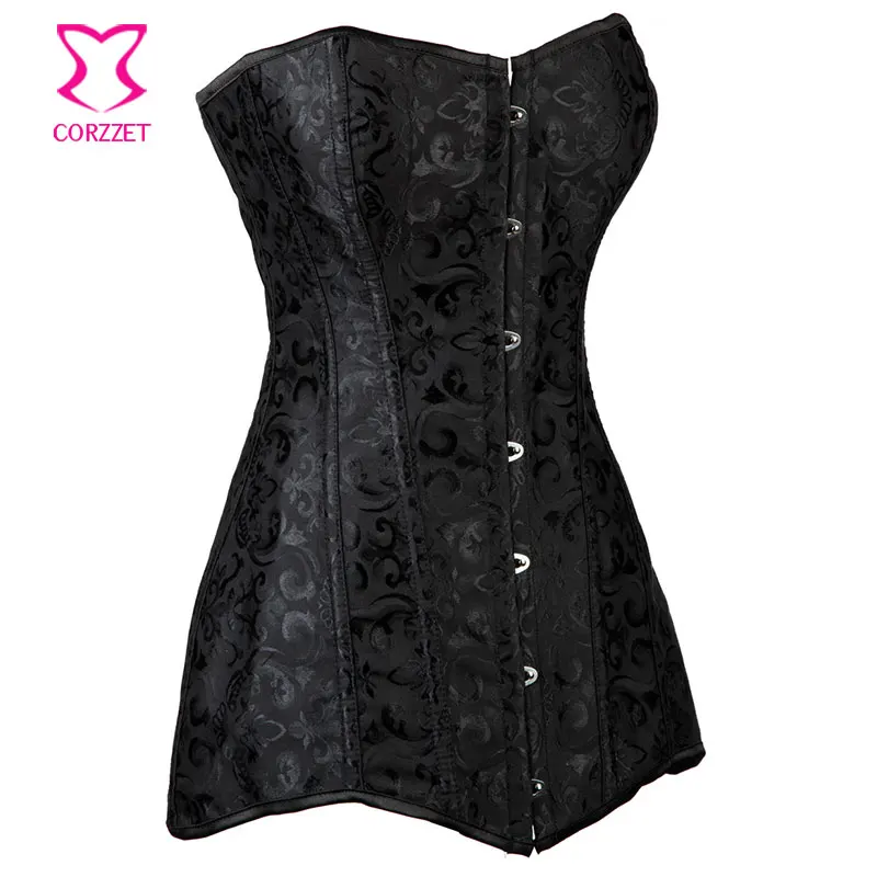 Корсет Женский жаккардовый с косточками из стали длинный размера плюс | Женская