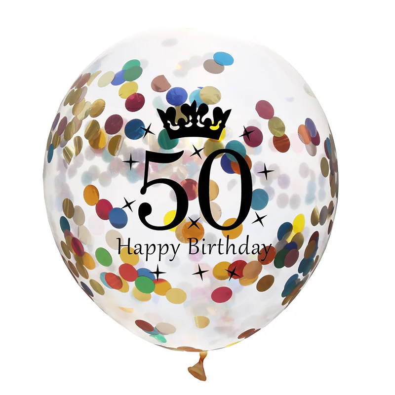 multicolor 50 5 шт. воздушные шары с днем рождения, шары с цифрами 30 40 50 60 латексные воздушные шары для украшения свадьбы, юбилея, товары для дня рождения - Цвет: multicolor 50