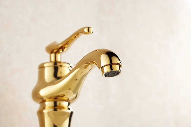 Бесплатная доставка новый продукт Золотой смеситель для раковины в ванную