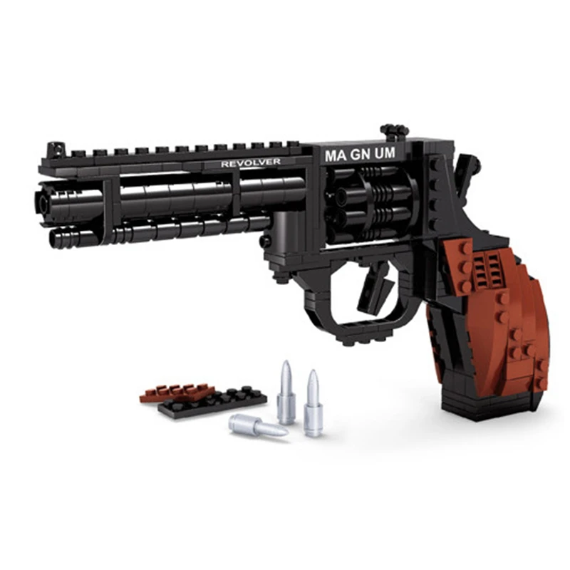 MP-45 полуавтоматическая модель оружия 1:1 3D 268 шт. черная пистолета конструктор