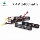 Limskey RC Lipo аккумулятор 7,4 В 1400 мАч 25C мини страйкбол аккумулятор для пистолетов модель RC Lipo аккумулятор