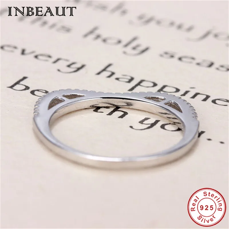 Женское вечернее кольцо INBEAUT с милым котенком CZ 100% 925 пробы серебряные милые белые