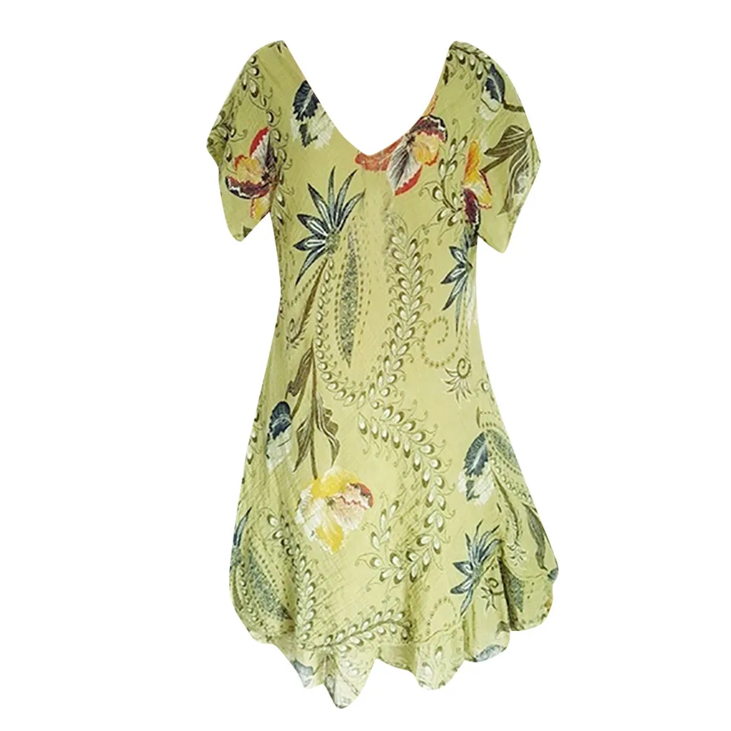 Женское платье миди с принтом размера s Свободная безрукавка жилет от солнца 2019