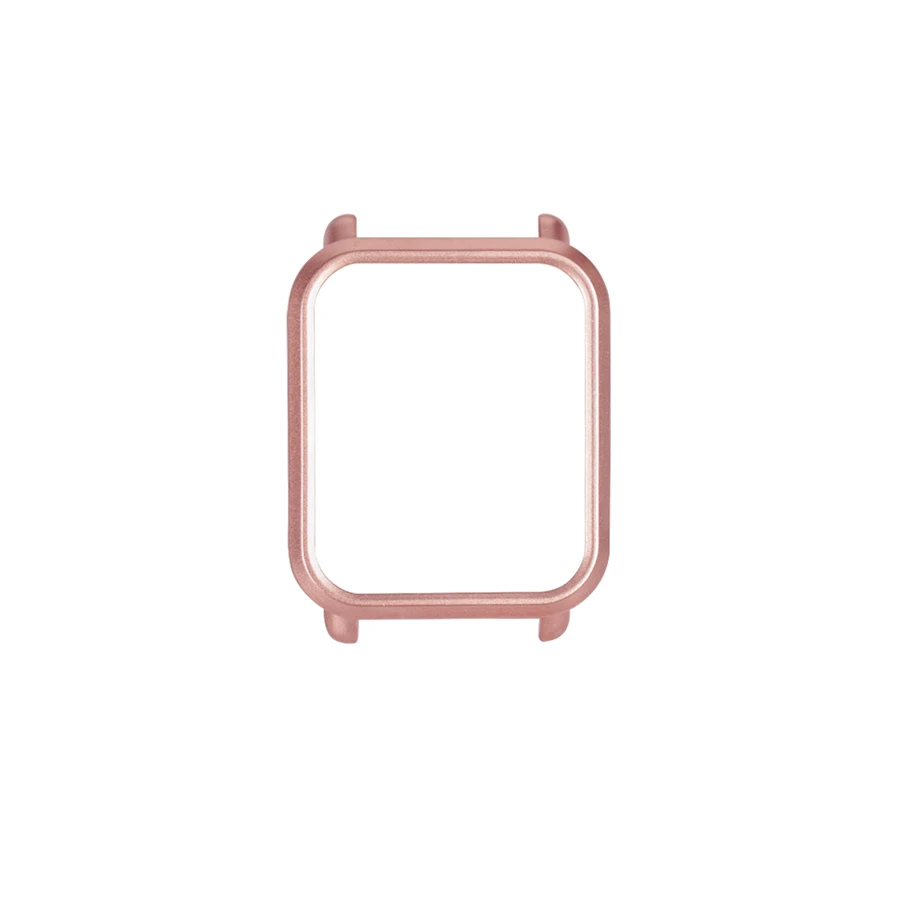 PC защитный чехол для часов для Xiaomi Huami Amazfit Bip Bit Youth Watch PC Shell Frame для Amazfit Bip аксессуары для часов - Цвет: Rose pink