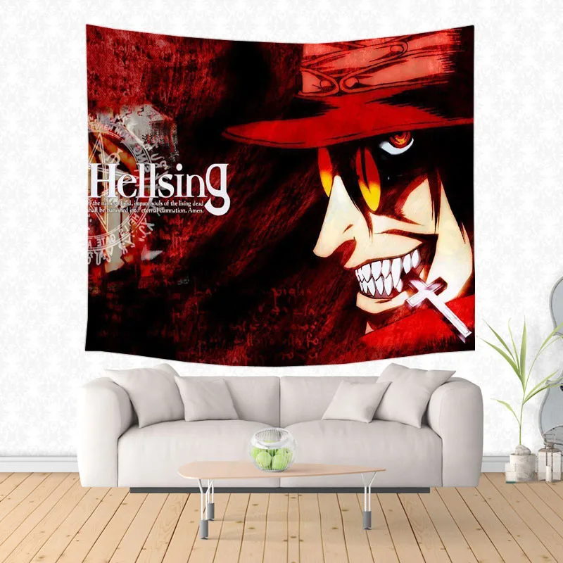 Настенный гобелен с принтом Hellsing домашний декор пляжное полотенце коврик для