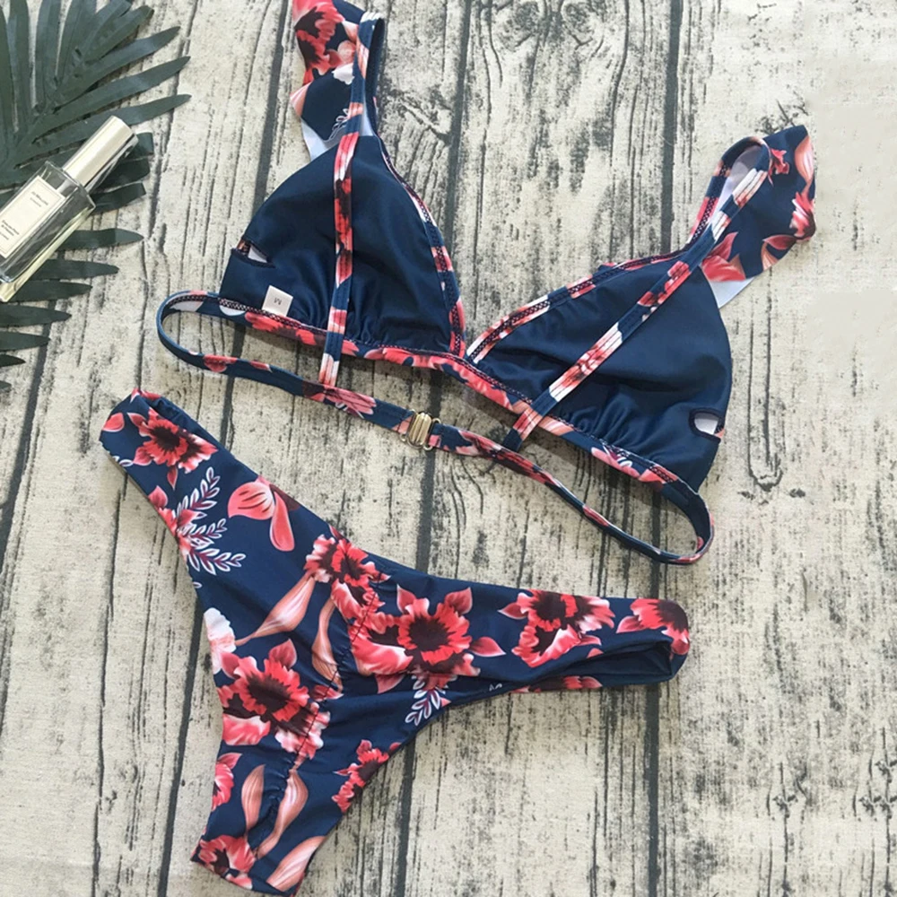 Топ пляжная одежда женские бикини сексуальный купальник с лямкой на шее для