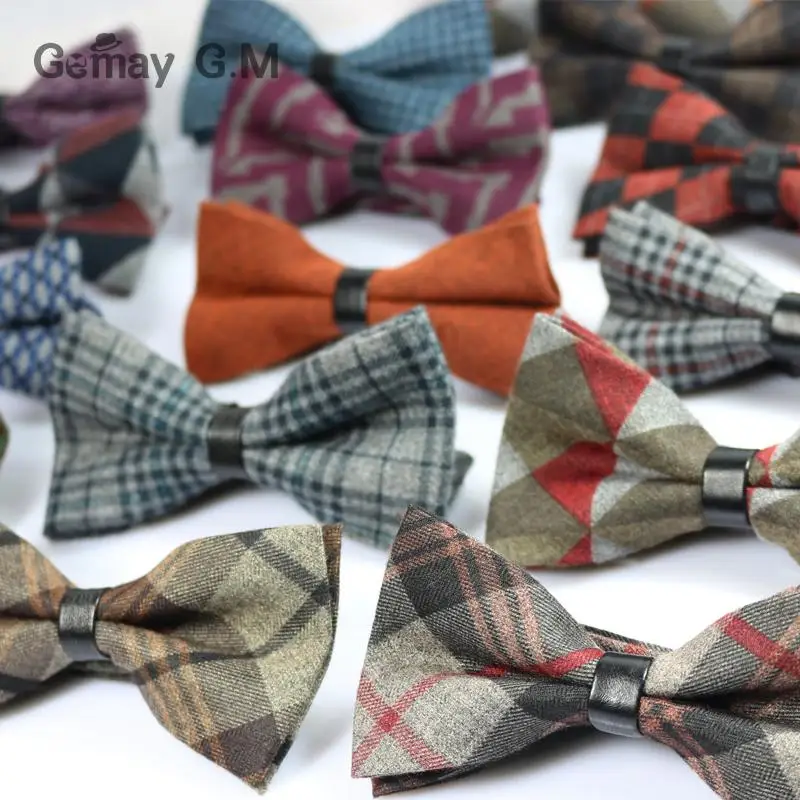 Хлопок и шерсть Bowties для Мужская мода Галстуки Регулируемая Для мужчин S Лук