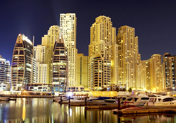 

Custom 3d mural 3D Dubai modern city landscape mural Hotel night view sofa living room TV background wall MURAL wallpaper