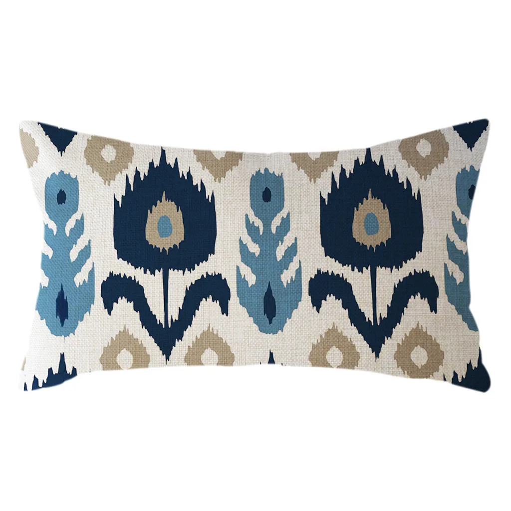 Чехол для подушки Housse De Coussin минималистский с геометрическим рисунком льняная