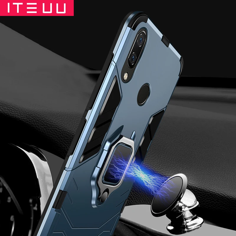 ITEUU Nova 3 кольцо на палец откидная подставка армированный чехол для Huawei Чехлы