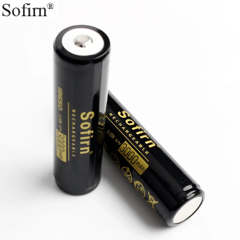 Литий ионная аккумуляторная батарея Sofirn 18650 3 7 в 3000 мач с защитой печатной платы
