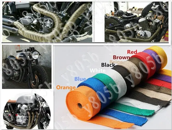 Лента для выхлопной трубы с 4 нержавеющими зажимами 2 х10 м Honda Rebel CMX 250 CA125 450 Gold Wing