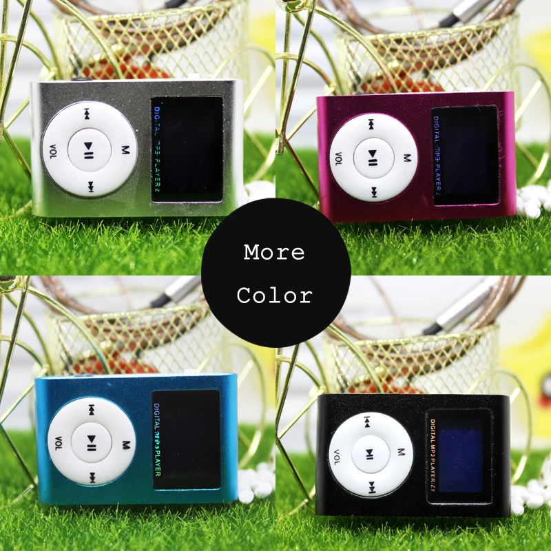 FM MP3 плеер ЖК-экран металлический мини Клип Музыка MP 3 радио Поддержка Micro TF/SD слот портативный плеер Спорт MP3-Player