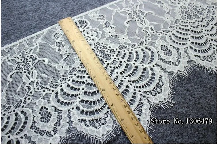6 м/упак. ширина 24 см белый черный DIY изысканные классические ресницы кружева украшения вышивка кружевная ткань RS673