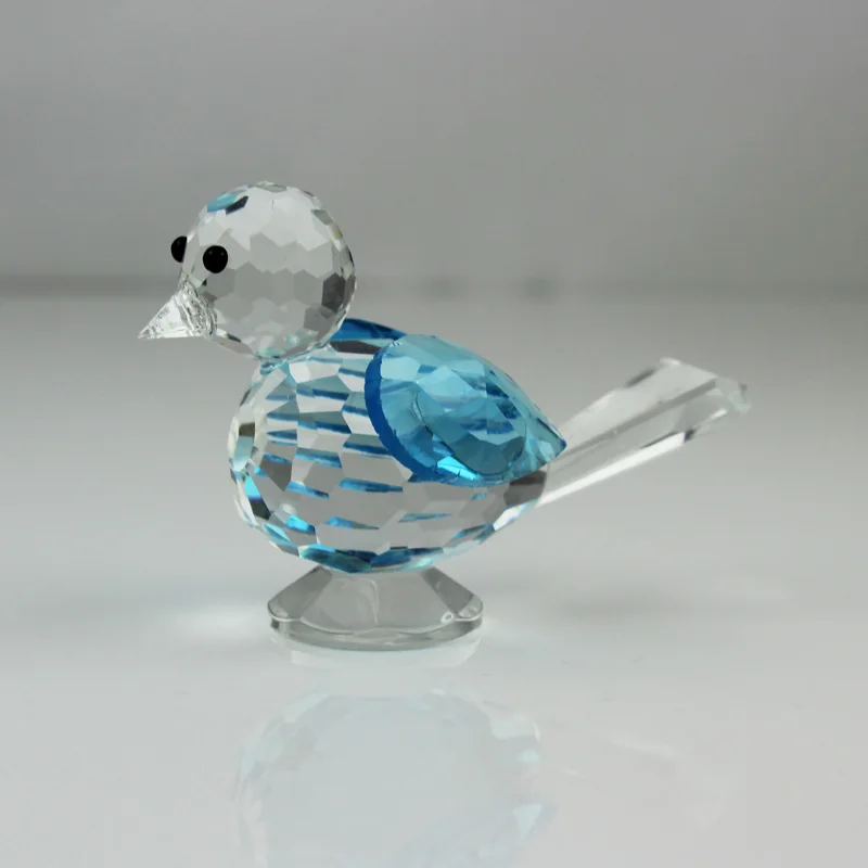 Милые Хрустальные Фигурки Bluebird стеклянные статуи животных волшебные для детей