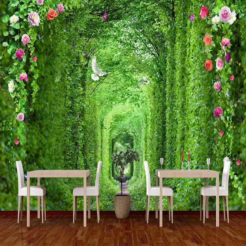 Пользовательские фотообои 3D природный ландшафт длинные для ресторана гостиной