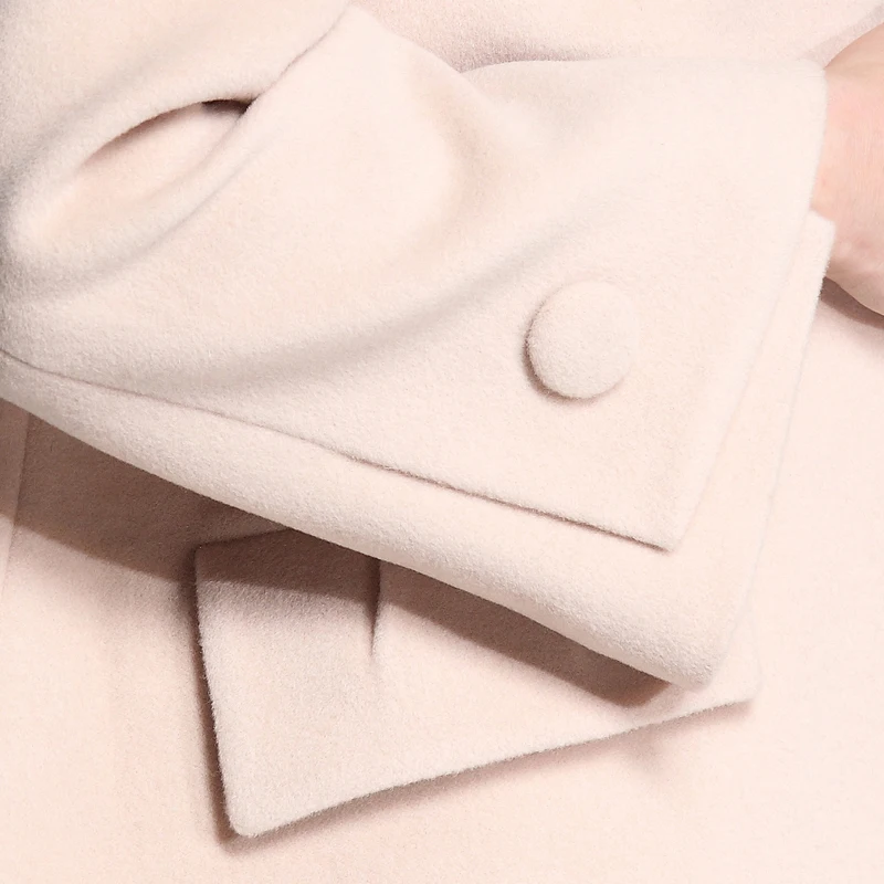 Прямые продажи однотонное ТРАПЕЦИЕВИДНОЕ пальто с карманами и воротником