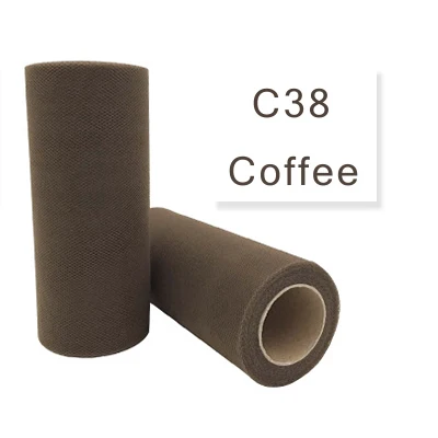 Color C38 25yd/рулон 15 см Тюль Кружево день рождения свадебное украшение подарочная упаковка Merry Christmas события принадлежности для детского душа слоеная юбка DIY - Цвет: Color C38