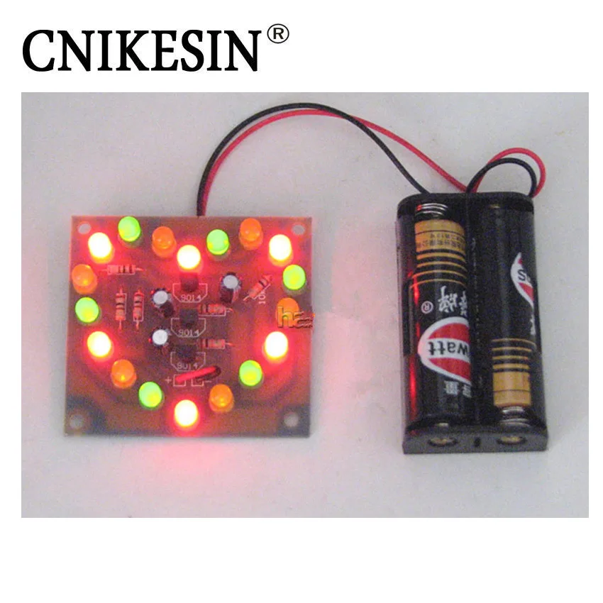 CNIKESIN DIY Loving Type Heart-shaped Circulation Flashing Lamp Water Horse Race Spare Parts Kit (No battery) | Электронные