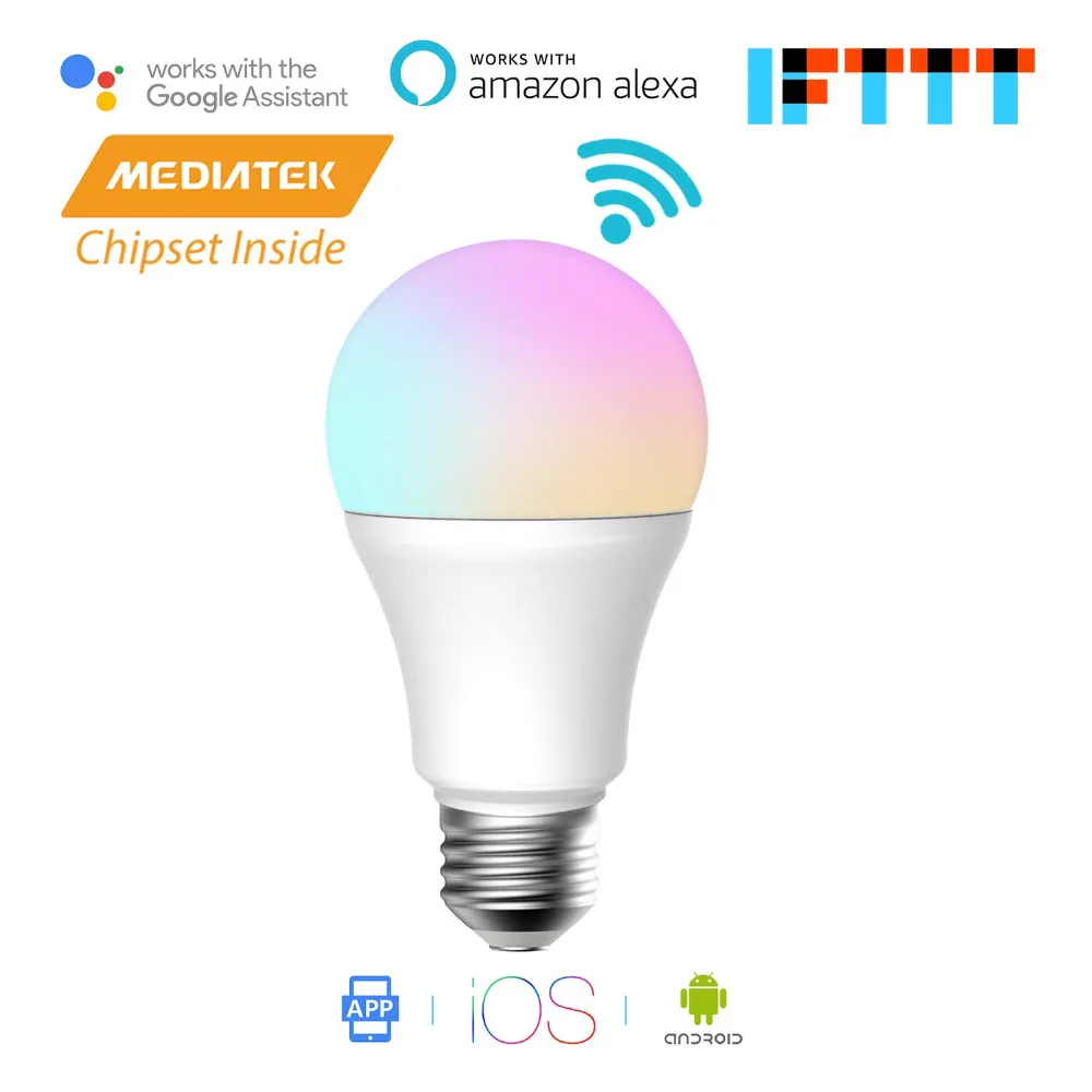 Умный Wi-Fi светодиодный светильник с изменяющимся цветом для смартфона, светодиодный, многоцветные светодиодные лампы, энергосберегающие Meross MSL120
