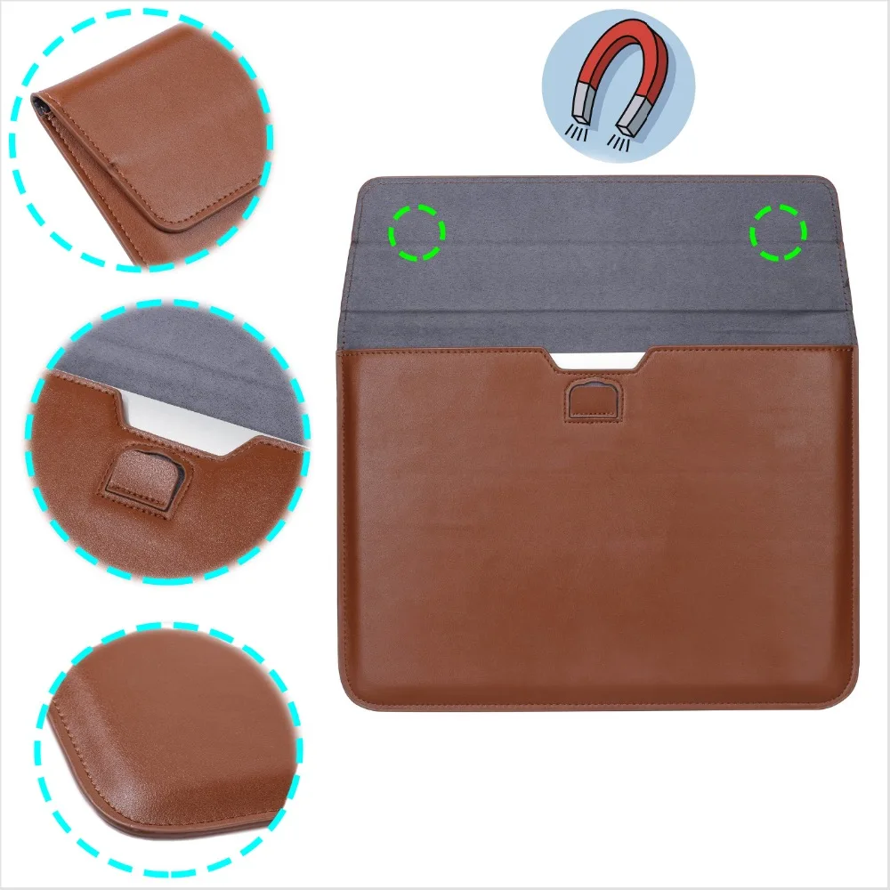 Simple Mail sack Leather Bag Cover For Apple macbook Pro Retina Air 11 13 15 laptop Case Mac A1932 A1466 | Компьютеры и офис