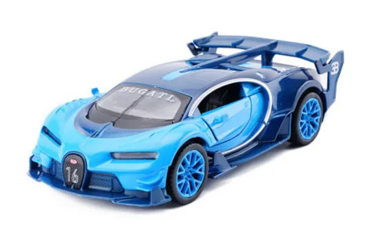 1:32 Масштаб Bugatti VISION GT Металлический Игрушечный сплав автомобиль Diecasts& игрушечный Транспорт модель автомобиля Миниатюрная модель автомобиля игрушки для детей Подарки - Цвет: Синий