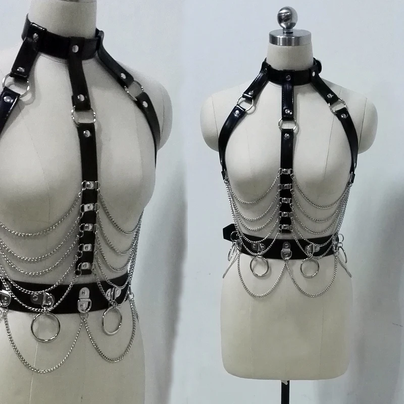 100% женский черный сексуальный ремень ручной работы из искусственной кожи|choker