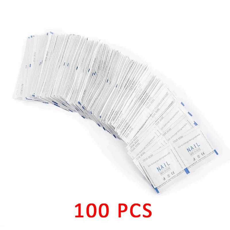 100PCS ROSALIND обезжиривающее средство для снятия гель-лака безворсовые салфетки 100 шт Салфетки для маникюра очищающее средство для снятия УФ гель-лака - Цвет: 100PCS
