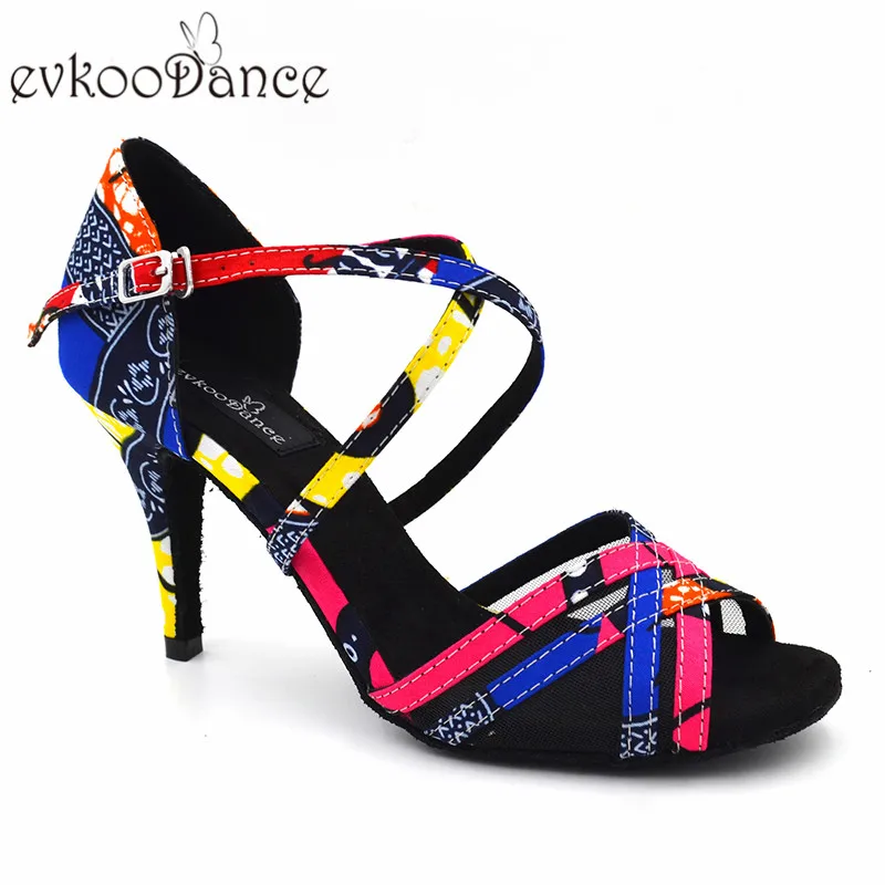 Женские Сатиновые туфли с красным цветком Zapatos De Baile черные сетчатые для