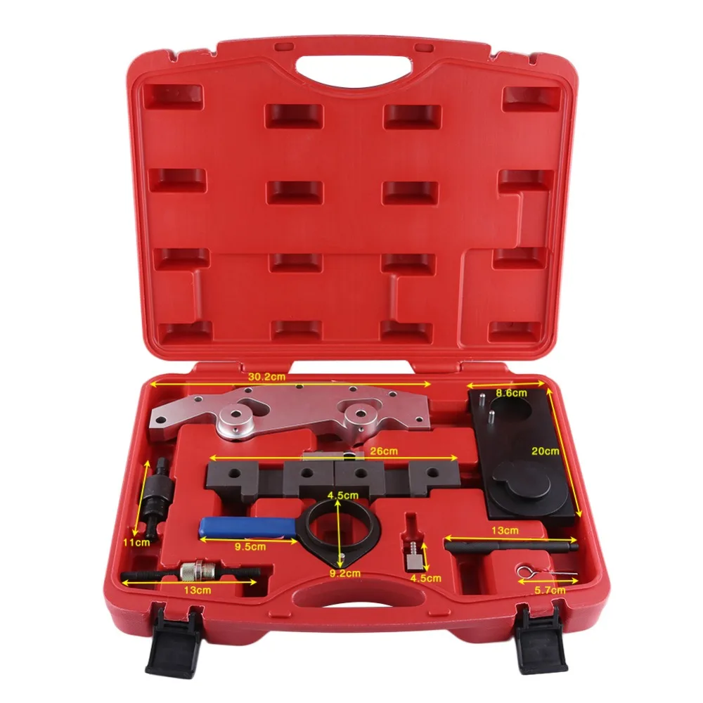Oversea 9pcs Car Engine Timing Tool Kit Camshaft Locking Setting for BMW M52 M52TU M54 M56 Repair Tools |