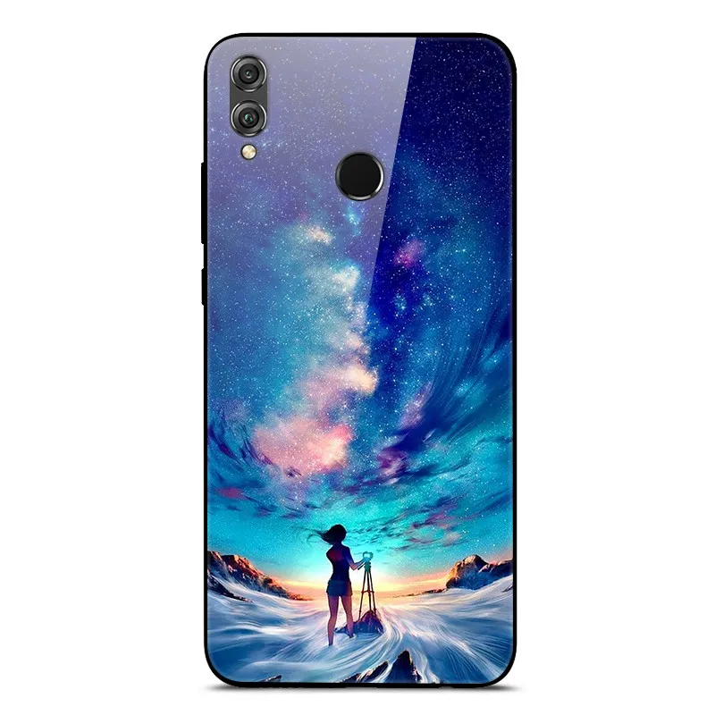 as photo 37 Чехол для huawei Honor 8X, чехол Honor8x Max, задняя крышка из закаленного стекла, чехол для huawei Honor 8X, чехол 8 X TPU, бампер Honor 8X Max - Цвет: as photo 37