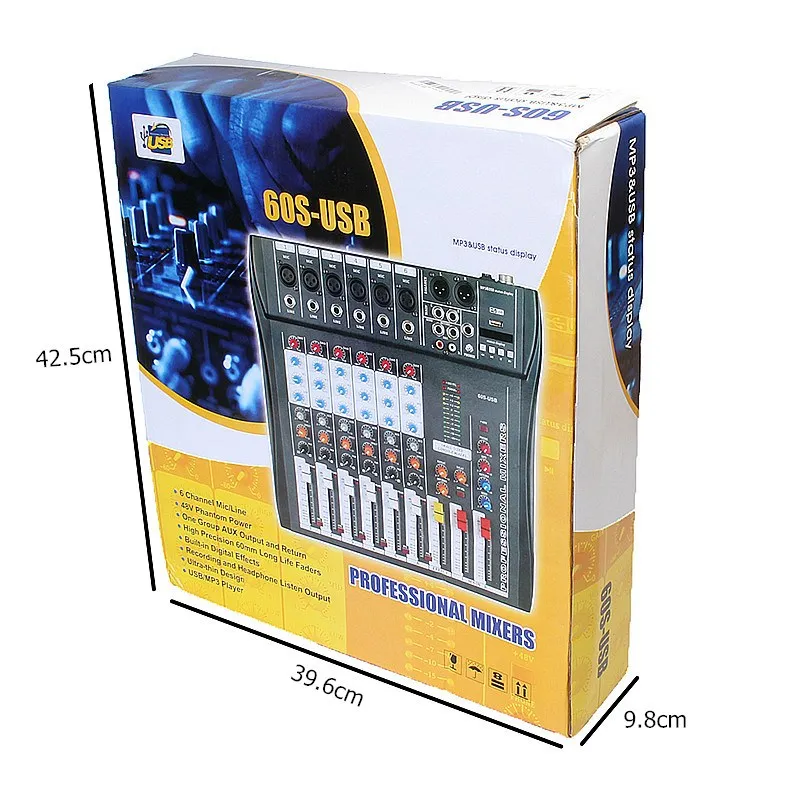 ELM профессиональный микрофон караоке аудио цифровой звук смешивания усилитель