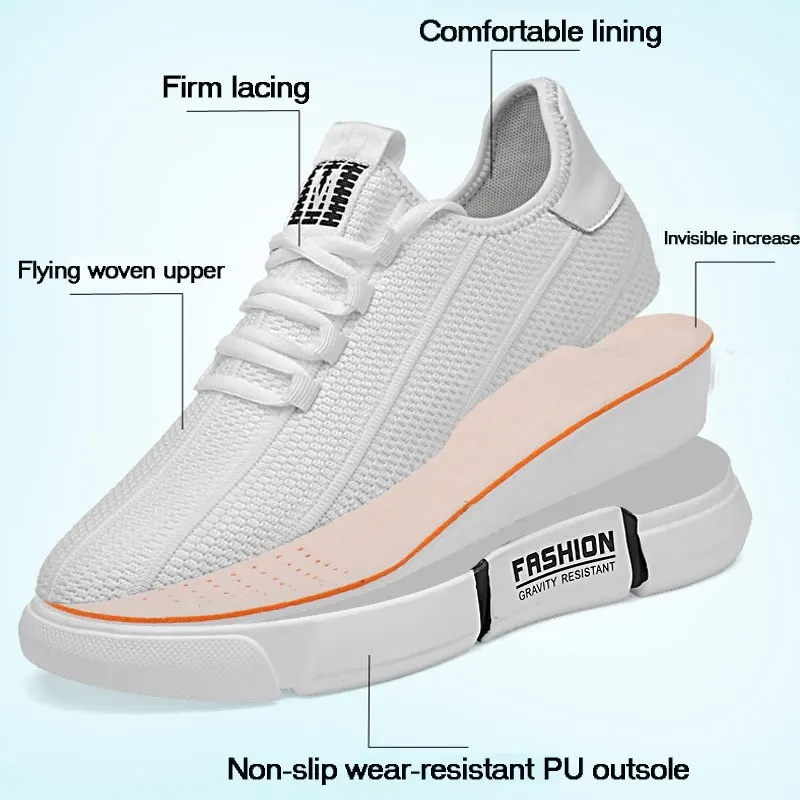 Новинка повседневные кроссовки из сетчатого материала увеличивающие рост