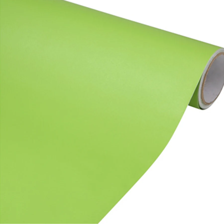 Apple green 60 см* 3 м сплошной матовый винил самоклеющиеся обои DIY Водонепроницаемый Наклейки на стены для декора дома Плёнки Гостиная Кухня двери плакат - Цвет: Apple green