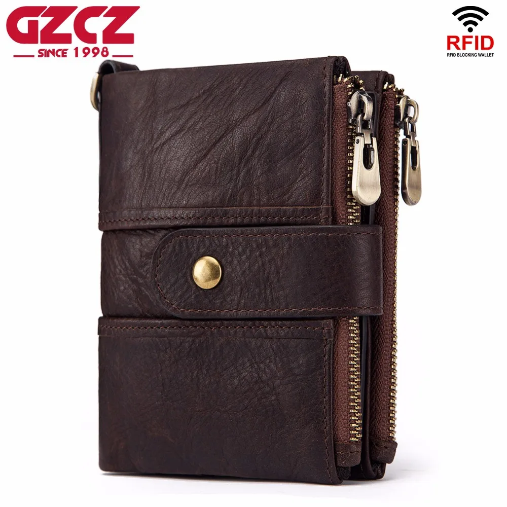 Новые короткие бумажник Для мужчин RFID мужские из натуральной кожи кошельки мини