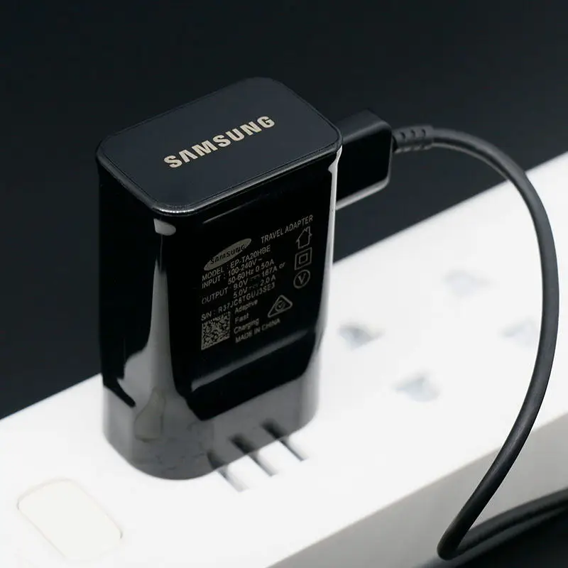 Оригинальный samsung Galaxy S8 Plus быстрое зарядное устройство Note 8 9 S9 адаптер для