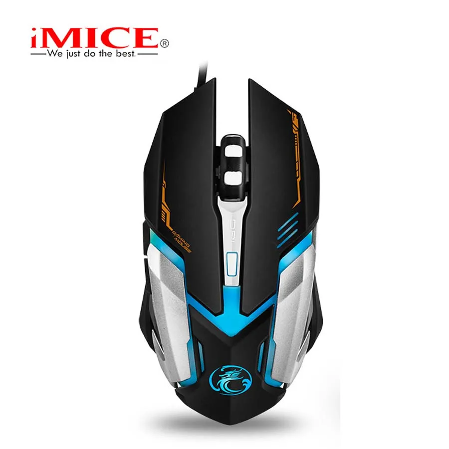 Оригинальная профессиональная Проводная игровая мышь iMice V6 2400DPI USB оптическая
