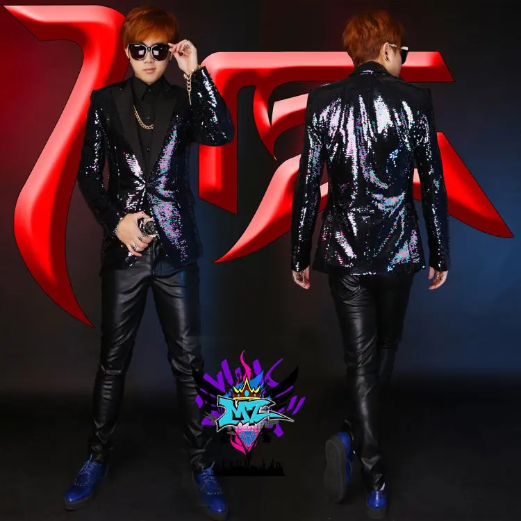 Сценические куртки! Мужской певец DJ яркий костюм с пайетками|suit jacket|jacket jacketjacket men |