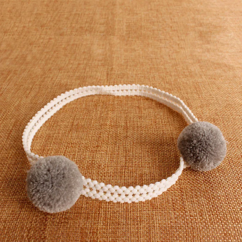 #50616 2018 Милая головная повязка с помпоном для девочек высокоэластичные резинки
